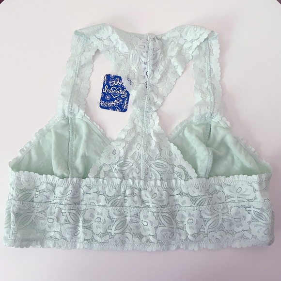 FREE PEOPLE Galloon Racerback Mint Green Lace Bralette - Picture 4 of 6